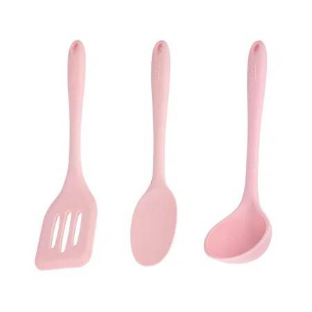 Kit Utensílios de Silicone Rosa 3 peças luxo Weck