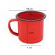 Caneca esmaltada nº 8 vermelha - 360 ML