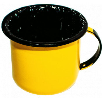 Caneca esmaltada nº 8 amarela