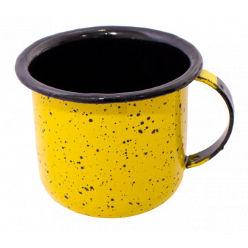 Caneca esmaltada nº 6 amarelo granitado