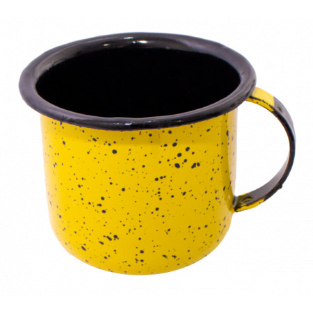 Caneca esmaltada nº 6 amarelo granitado