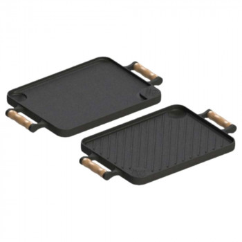 Bifeteira dupla face 23 x 28 alça madeira - Libaneza