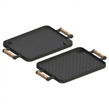 Bifeteira dupla face 23 x 28 alça madeira - Libaneza