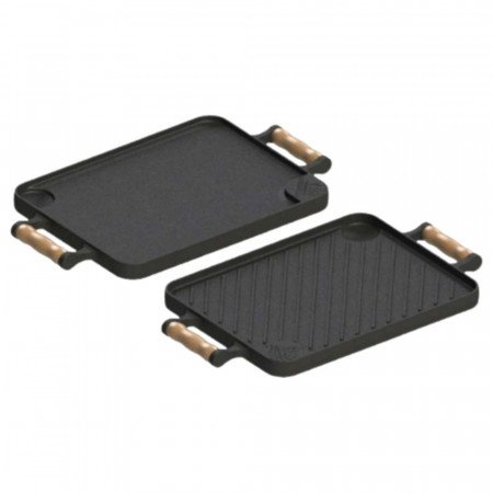 Bifeteira dupla face 23 x 28 alça madeira - Libaneza