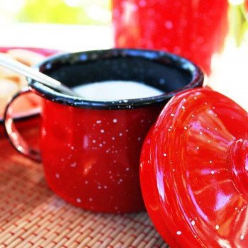 Açucareiro Esmaltado N8 - Amarelo