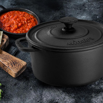 Caçarola Estilo Redonda Alça e Tampa de Ferro 20