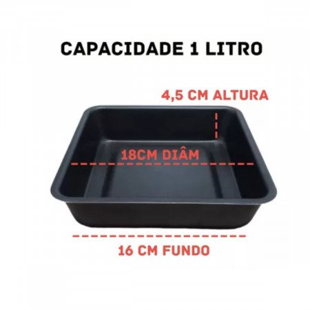 Forma ballerine quadrada antiaderente