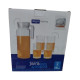 Conjunto jarra com 4 copos de vidro