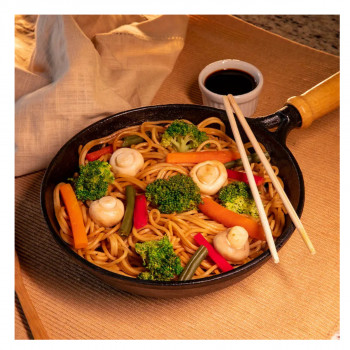 Wok Ferro Fundido 24 sem tampa