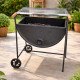 Churrasqueira Meio Tambor com Pé Fixo, Rodinhas e Grelha Inox