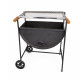 Churrasqueira Meio Tambor com Pé Fixo, Rodinhas e Grelha Inox