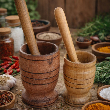 Pilão para Temperos em Madeira – Tamanhos P e M