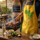 Avental Brasil Futebol para Churrasco Cozinha e Área Gourmet