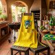 Avental Brasil Futebol para Churrasco Cozinha e Área Gourmet