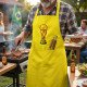 Avental Brasil Futebol para Churrasco Cozinha e Área Gourmet