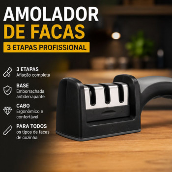 Amolador de Facas 3 Etapas