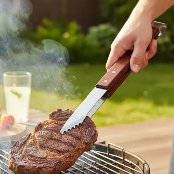 Pegador de carne em aço inox Mor