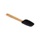 Espátula oval silicone bambu preta