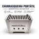 Churrasqueira Portátil Desmontável em Aço Inox com Sacola para Transporte