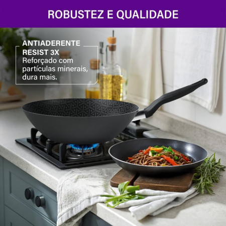 Frigideira Wok Rochedo Robusta 25 cm