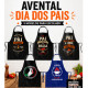 Avental Dia dos Pais Churrasqueiro Oxford com Bolso e Alça Ajustável – Vários Modelos
