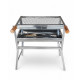 Churrasqueira em Aço Inox 002 com Pés Dobráveis – 55 x 33 x 70 cm