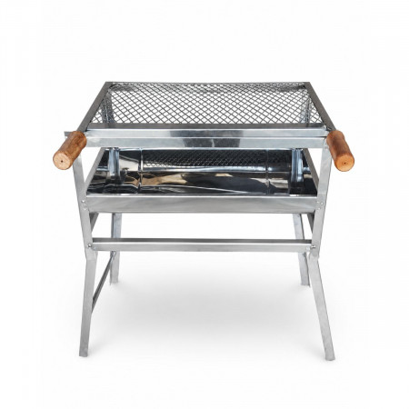 Churrasqueira em Aço Inox 002 com Pés Dobráveis – 55 x 33 x 70 cm