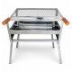 Churrasqueira em Aço Inox 002 com Pés Dobráveis – 55 x 33 x 70 cm