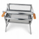 Churrasqueira em Aço Inox 002 com Pés Dobráveis – 55 x 33 x 70 cm