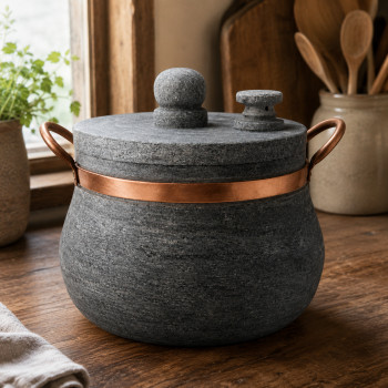 Panela de pressão de pedra sabão GG 5,5 litros