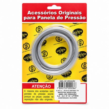 Borracha Anel de Vedação para Panela de Pressão Fulgor 3L, 4,5L e 7L
