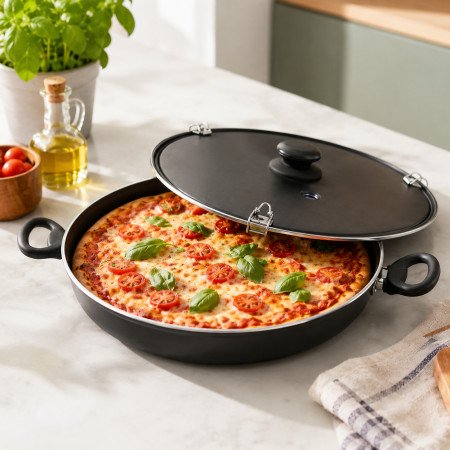 Forma para Pizza e Assados Fulgor Antiaderente 28 cm com Tampa