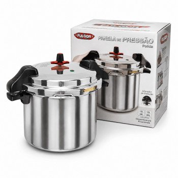 Panela de Pressão Industrial Fulgor 12L, 15L e 20L em Alumínio Polido – Sob Encomenda