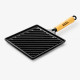 Bifeteira Grill Quadrada de Ferro Fundido Panela Mineira 22 x 22 cm