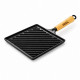 Bifeteira Grill Quadrada de Ferro Fundido Panela Mineira 22 x 22 cm
