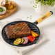 Bifeteira Grill Redonda de Ferro Fundido Panela Mineira 22 cm