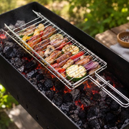Grelha Dupla Côncava para Churrasco – Nº 1, Nº 2 e Nº 3
