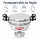 Forma para Bolo de Fogão Fulgor 20 cm em Alumínio Polido com Tampa e Suporte