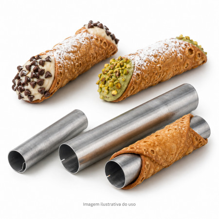 Forminhas de Alumínio para Cannoli 11 x 2,3 cm – Kit com 12 Unidades