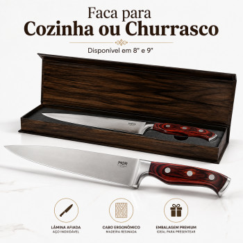 Faca para cozinha ou churrasco 8" Steel