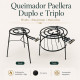 Queimador para Paellera Duplo ou Triplo Pé Alto Alta Pressão Roa