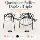 Queimador para Paellera Duplo ou Triplo Pé Alto Alta Pressão Roa