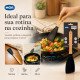 Espátula de Silicone com Cabo de Bambu 28 cm Preta MOR