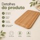 Tábua de Bambu 50 x 30 cm com Canaleta para Corte e Servir