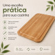 Tábua de Bambu 50 x 30 cm com Canaleta para Corte e Servir