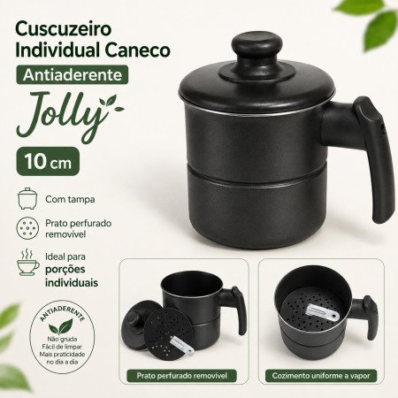Cuscuzeiro Individual Caneco Antiaderente Jolly 10 cm