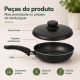 Frigideira Antiaderente para Hambúrguer com Tampa Furada Jolly 18 cm