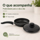Frigideira Antiaderente para Hambúrguer com Tampa Furada Jolly 18 cm