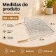 Grelha Dupla Horizontal para Churrasco 50 x 38 cm
