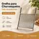 Grelha para Churrasqueira em Tela Moeda Inox 55 x 40 cm